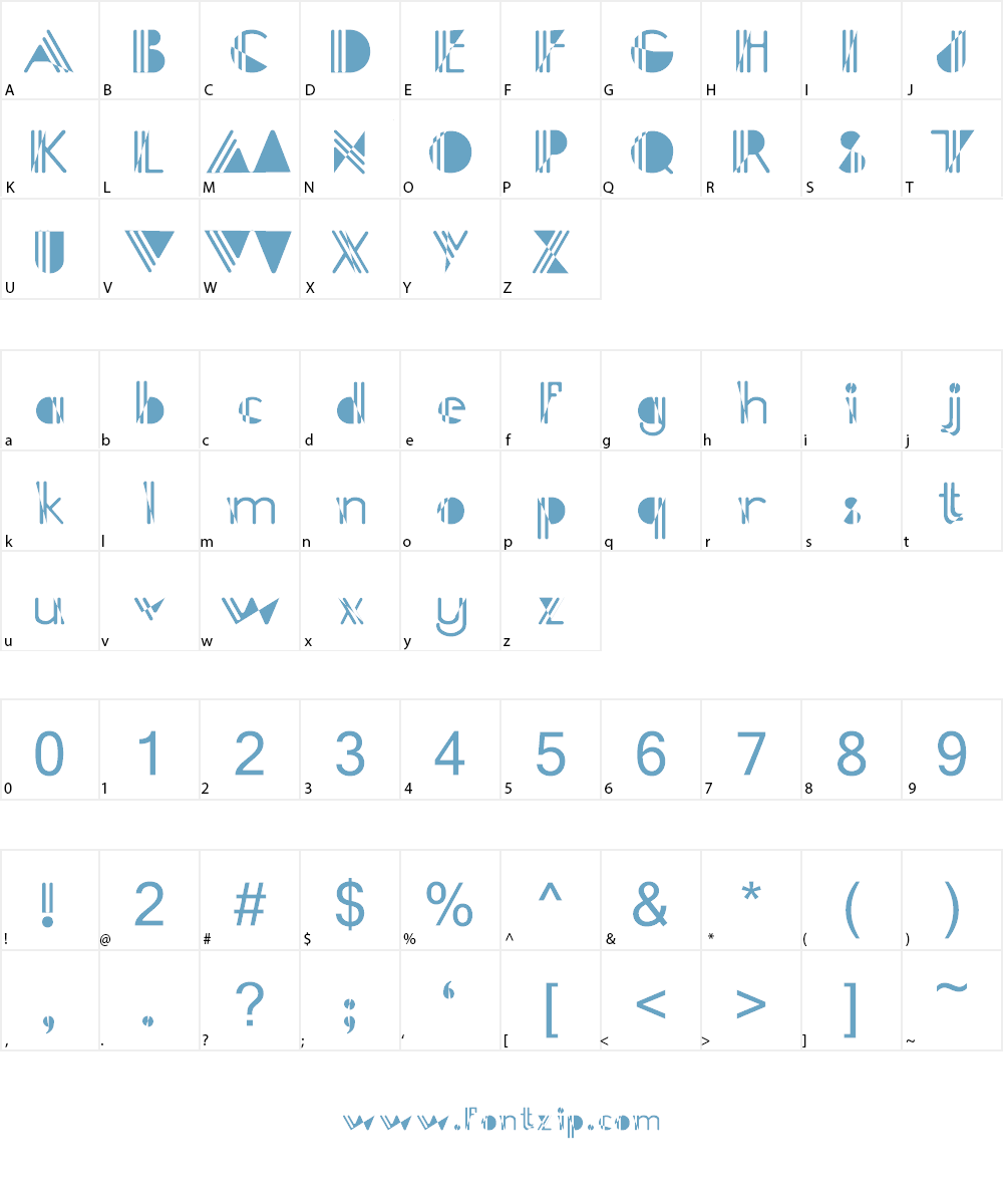 Picadilly Font Character
